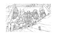 A coloring page of wonders of the world